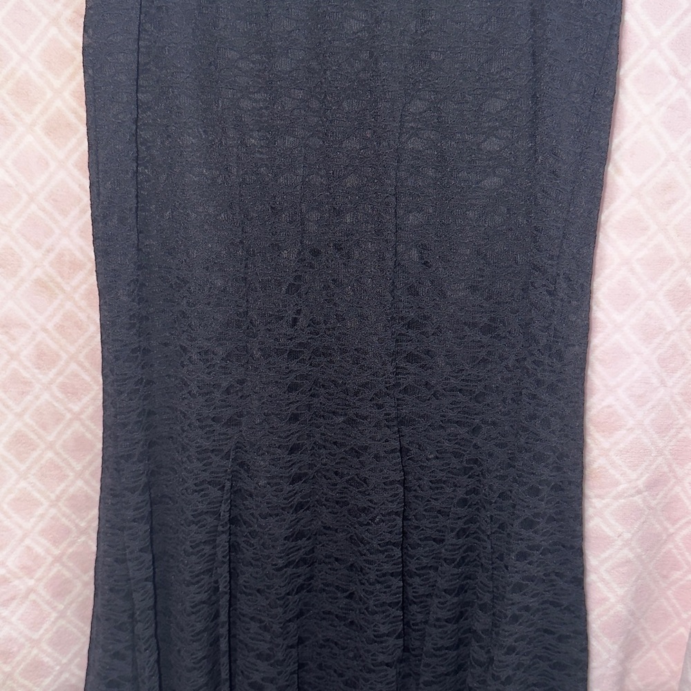 Wild Fable Textured Black Maxi Skirt